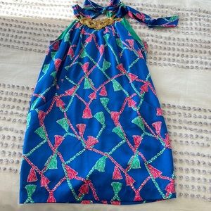 Lilly Pulitzer Silk Beaded Halter Dress